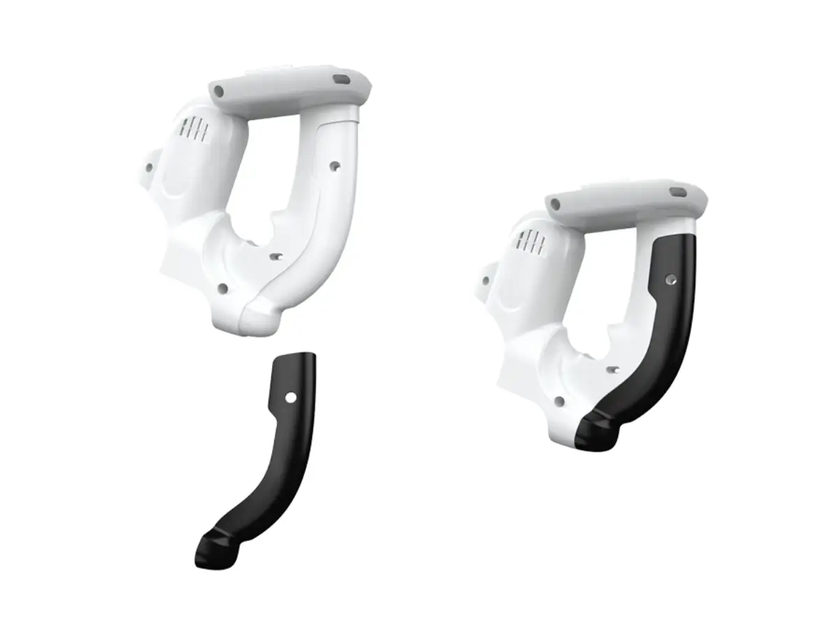 White and black gaming controller shells