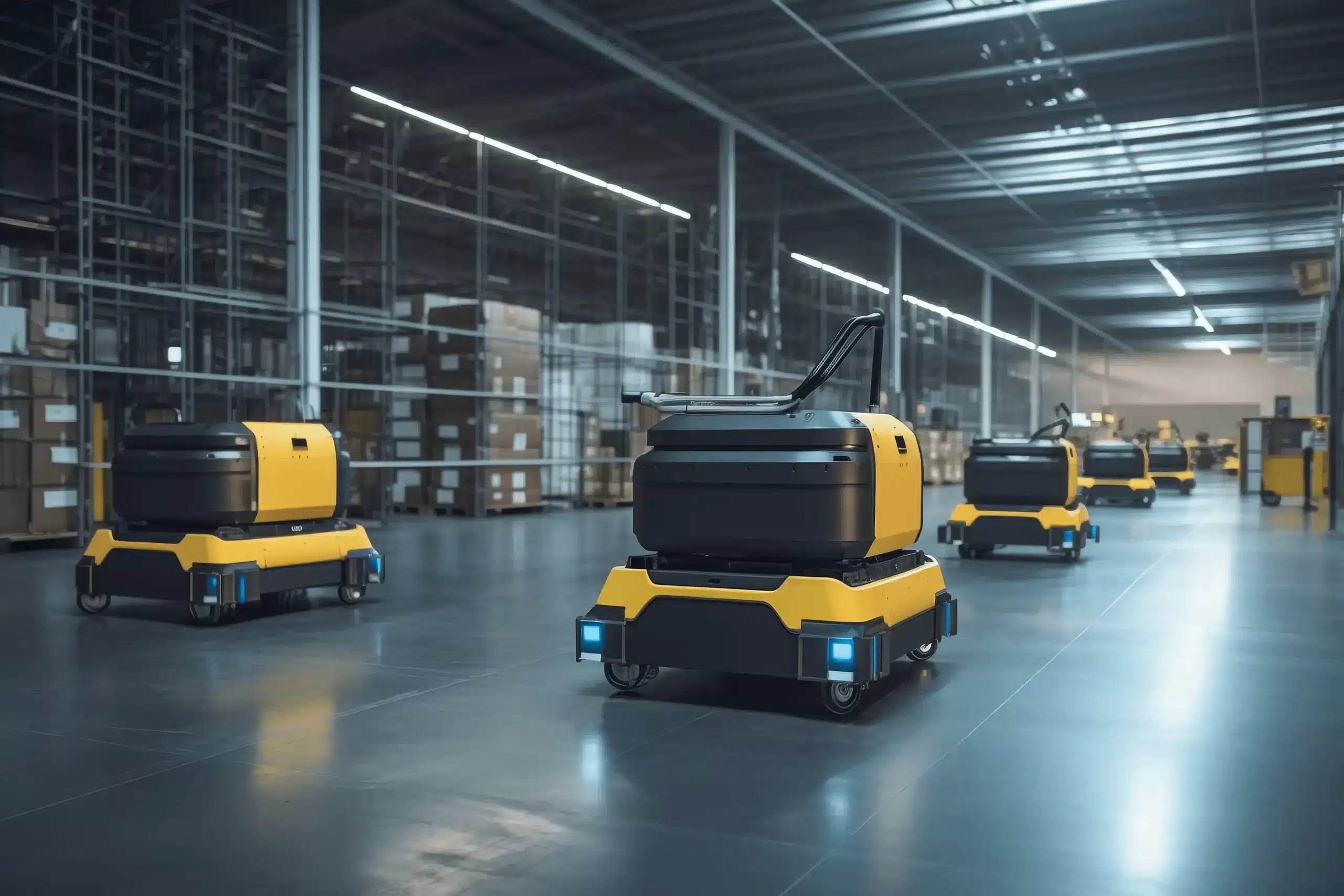 Autonomous robots in modern warehouse environment