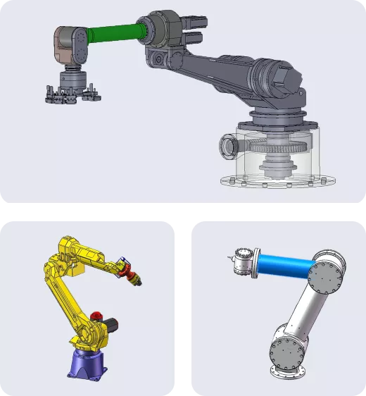 3D models of robotic arms variety