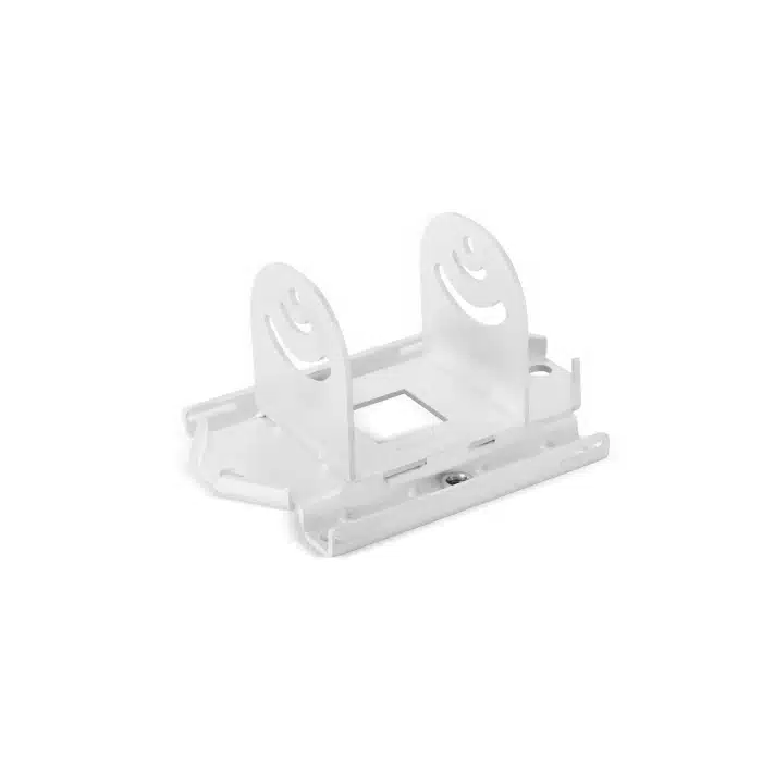 White plastic camera mount bracket